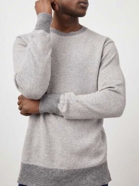 Rails Men's Rune Sweater Oat Cloud Wool Blend Medium